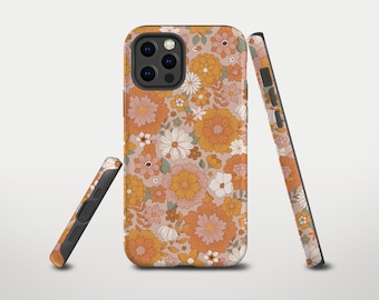 Retro Floral Phone Case iPhone 14 Case iPhone 13 Pro Max Case iPhone 11 12 Case Xs Case S23 Case 70s Aesthetic Iphone Case Boho iPhone Case