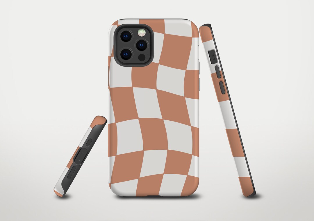 Checkerboard IPhone 13 Pro Max Case - Black/White Grid Pattern Shockproof Protective Cover
