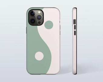 Yin Yang Phone Case for iPhone 13 Pro Max Kidcore Aesthetic Ying and Yang iPhone 12 Case iPhone XS Case Sage Green Y2k Phone Case Iphone 11