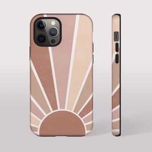Aesthetic iPhone Case, Retro Sunburst Phone Case, Samsung Galaxy S20 S10 Case, Boho iPhone XR Xs Case, Iphone 12 Pro Max Case