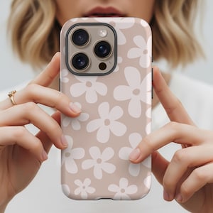 Floral iPhone Case Y2K Phone Case 90s Aesthetic Phone Case iPhone 16 Pro Case iPhone 12 Mini Case iPhone 15 Case Flower Boho iPhone Case image 1