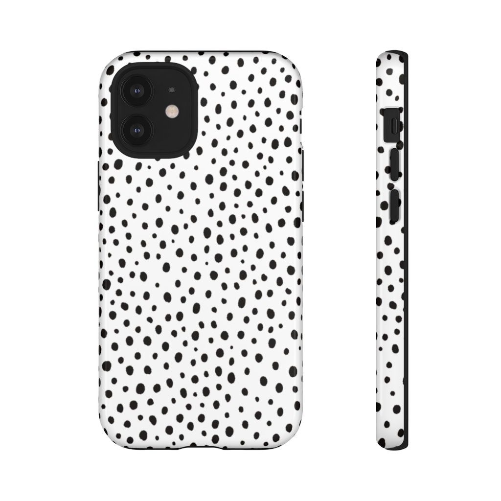 Black and White Polka Dot Phone Case Dalmatian Spot Phone