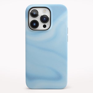 Blue Aesthetic iPhone 14 Case Pastel Blue iPhone 12 Pro Max Case Trippy iPhone 11 Case Grainy Gradient Pixel 7 Case S22 Ultra Case in Blue