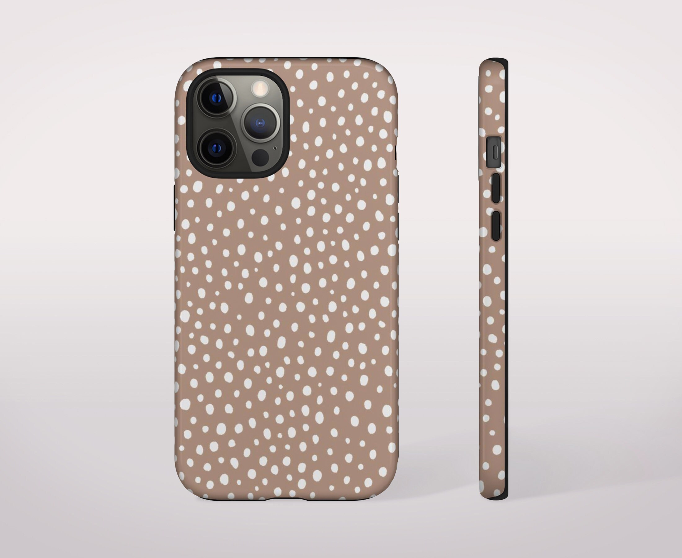 Aesthetic Phone Case Brown And White Dalmatian Spot Phone Case Etsy
