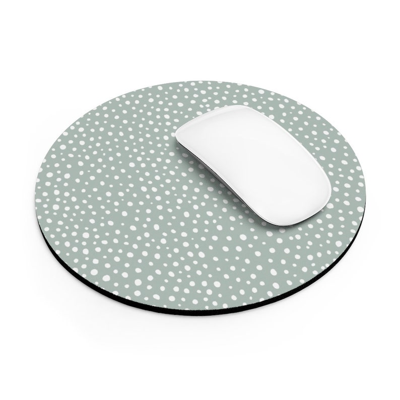 Sage Green Polka Dot Mouse Pad Cute Mouse Pad for Home Office Etsy