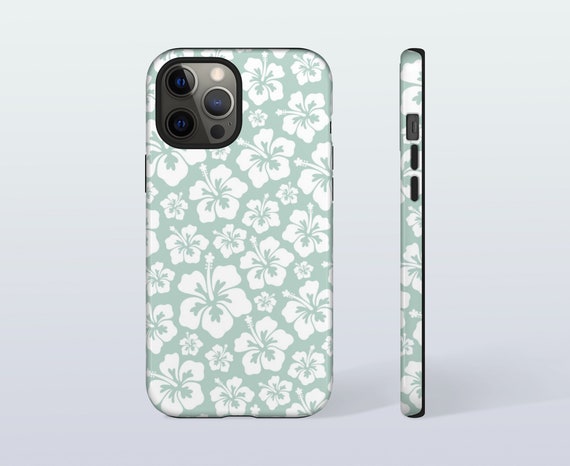 【​限​定​販​売​】 Green Mint Hawaiian 90s Case Phone Hibiscus Y2K Case Phone 携帯電話本体
