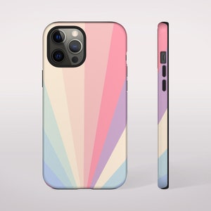 Pastel Rainbow iPhone Case for XS XR 12 Pro 12 Mini 11 Pro Max Samsung S20, Rainbow Pastel iPhone Case iPhone 12 Case Y2k iPhone 13 Case