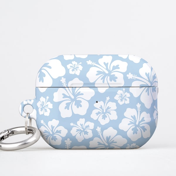 Blue Hibiscus AirPod Pro 2 Case Pastel AirPods Case Pastel Blue AirPod Pro Case Tropical Print AirPods Pro Cover Cute Y2K Airpods Case