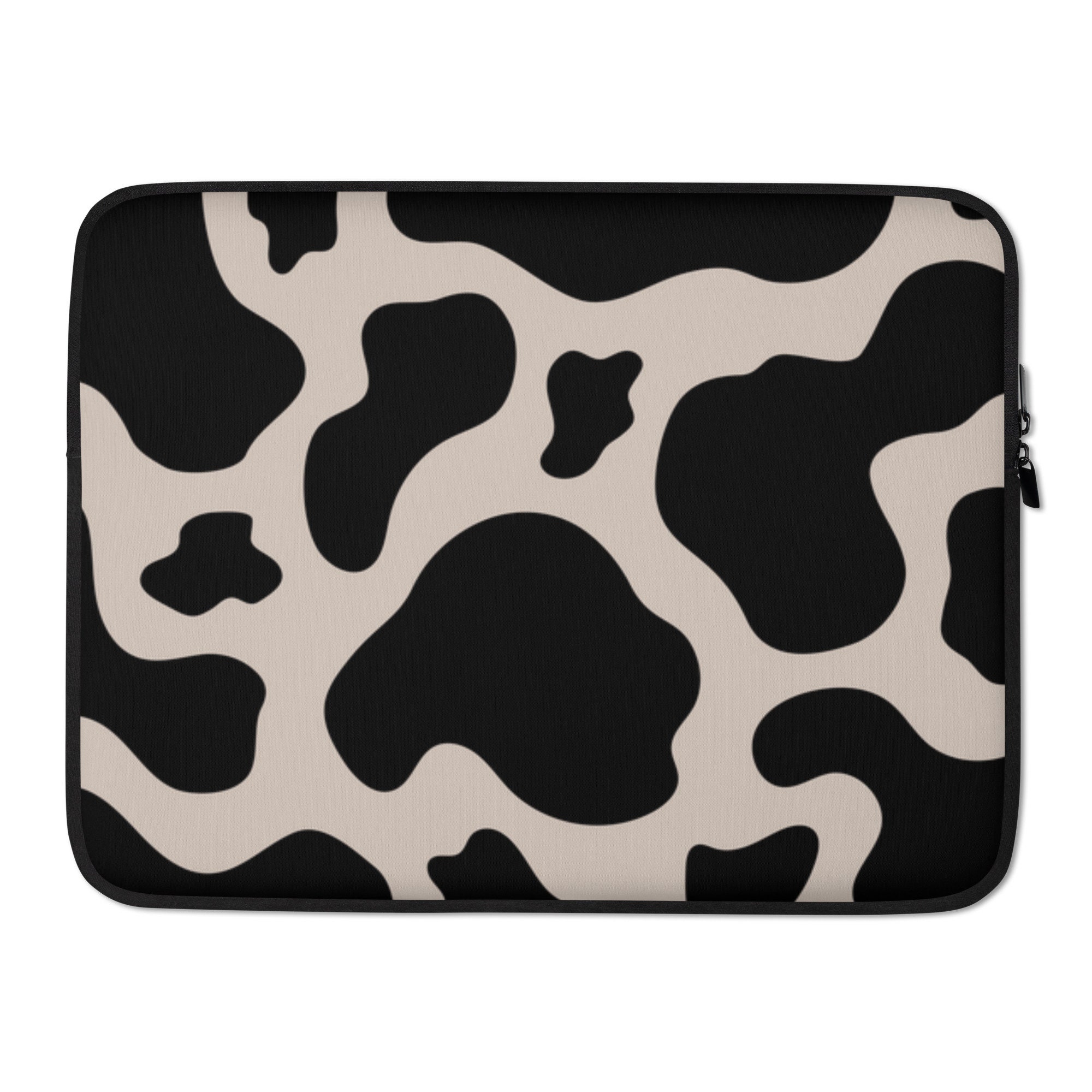 Chocolate brown cow print aesthetic pattern  Laptop Sleeve for