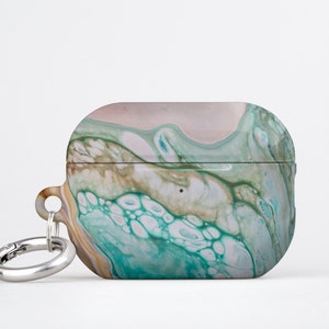 Fluid Art AirPods Case Turquoise AirPod Pro Case Beachy AirPod Pro 2 Case Marbled Art AirPods Pro Cover Coastal Airpods Case