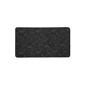 Black Lace Desk Mat, Gothic Aesthetic Mouse Pad, Elegant Dark Floral Desk Pad, Vintage Lace Pattern Office Decor, Large Mouse Mat