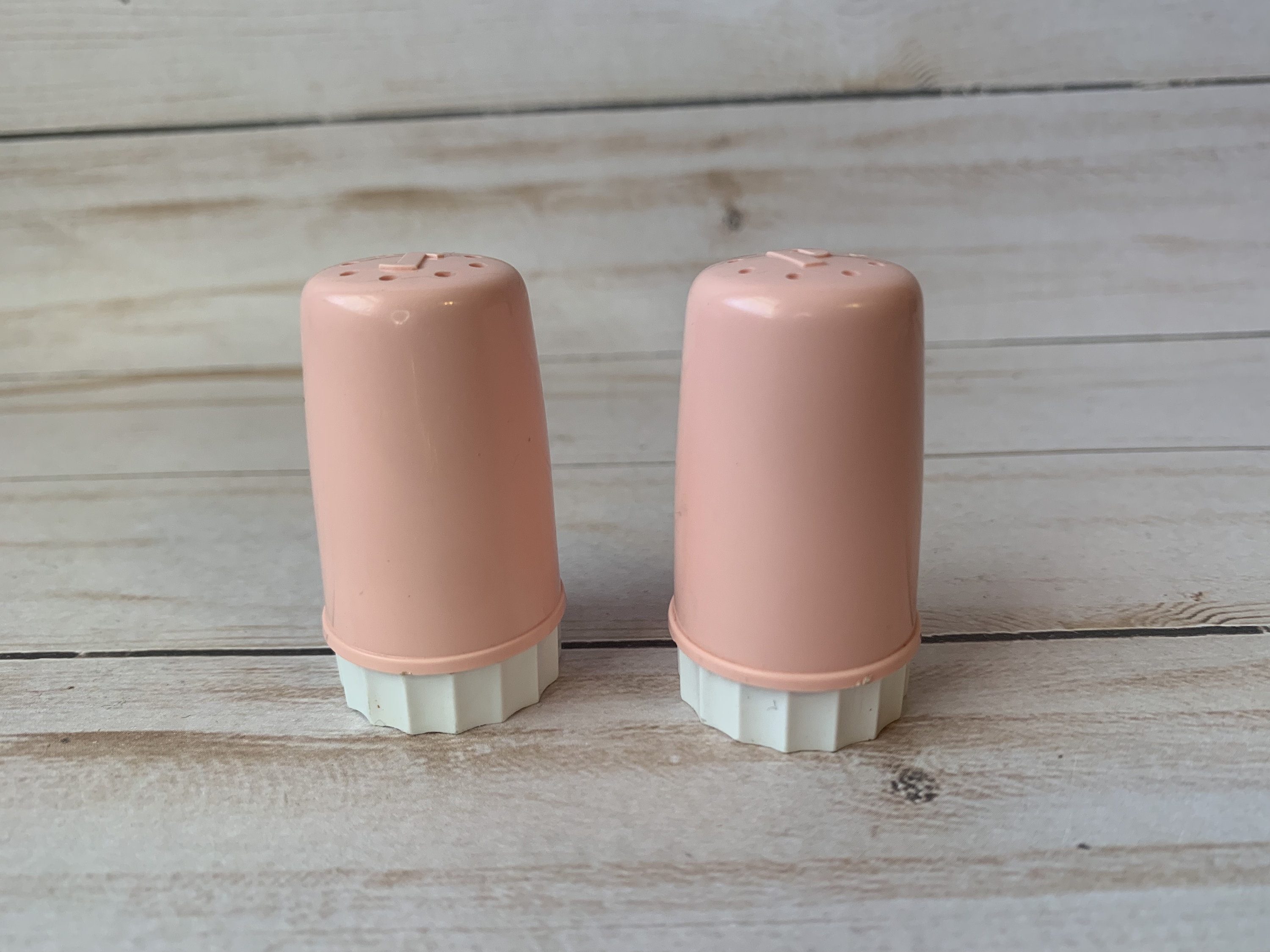 Pair of 1950s Pink Salt and Pepper Shakers