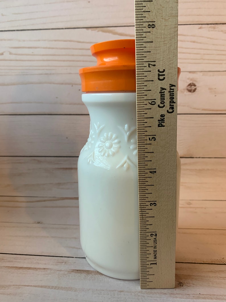 Vintage Milk Glass Tang Jar With Lid and Embossed With Flowers Etsy