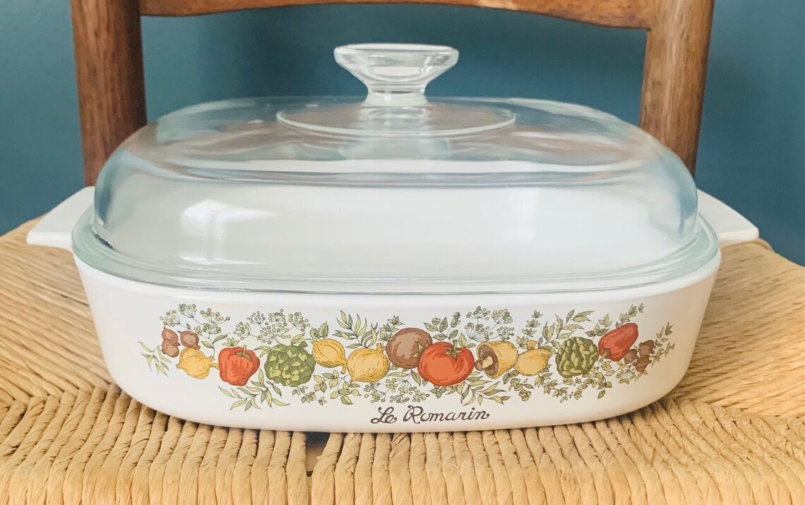 Vintage Large Spice of Life Casserole Dish With Lid Etsy