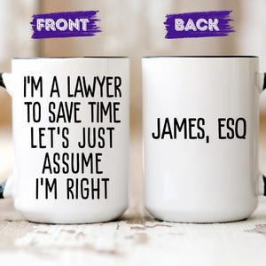 Funny Lawyer Gift, Law School Grad Gift, Lawyer Mug, Custom Lawyer Coffee Mug,Lawyer Birthday Gift, Lawyer Appreciation,Lawyer Christmas Mug