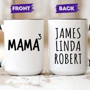Personalized Mama of 3 Mug, Mama of Three Mug, Mom of Three Mug, Mama of Three Gift, Mother&#39;s Gift for Mom of 3, Mama Mug, Mothers Day Gift
