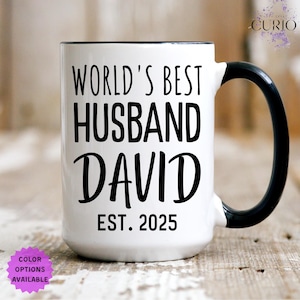 Personalized Husband Mug, World&#39;s Best Husband Ever Coffee Cup, Funny Husband Gift from Wife, Anniversary Birthday Christmas Gift, Xmas Gift