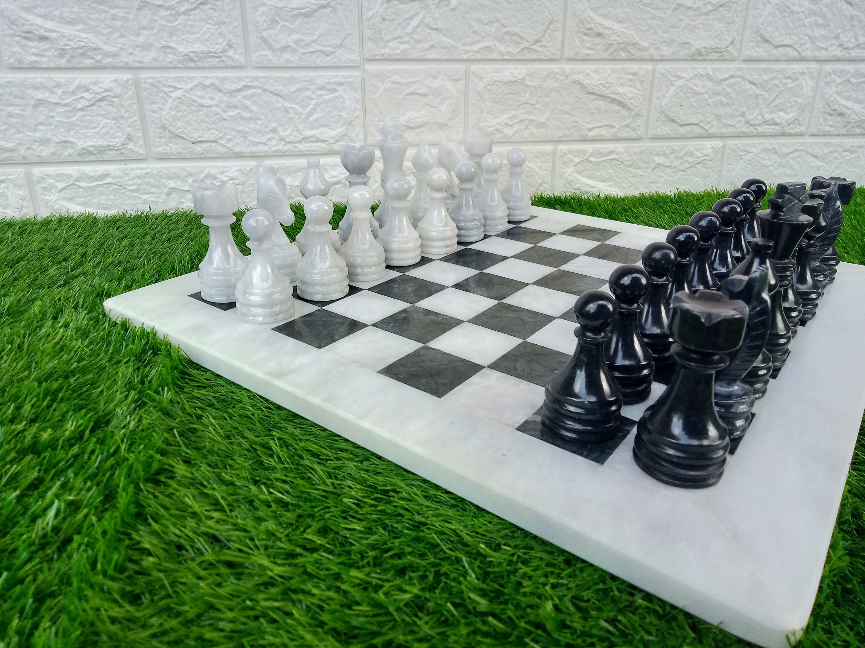 Handmade Marble Chess Set Indoor Adult Chess Game Marble Chess Etsy