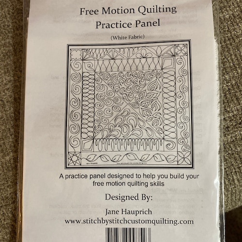 Free Motion Quilting Practice Panel I White Etsy
