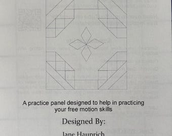 Free Motion Quilting Panel - Free Motion Quilting Practice Cloth - white panel
