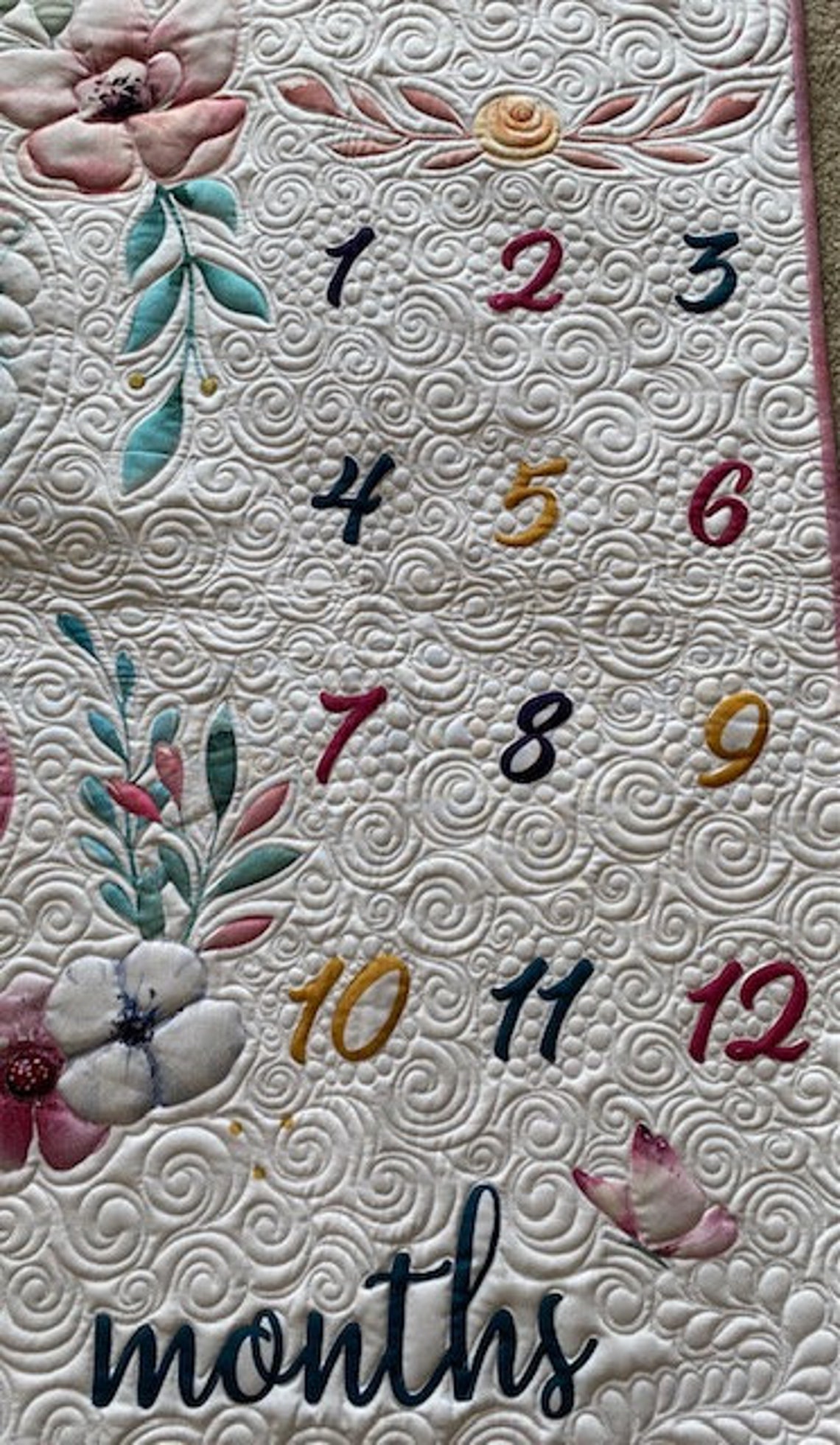 Milestone Quilt Baby Girl Butterfly Etsy