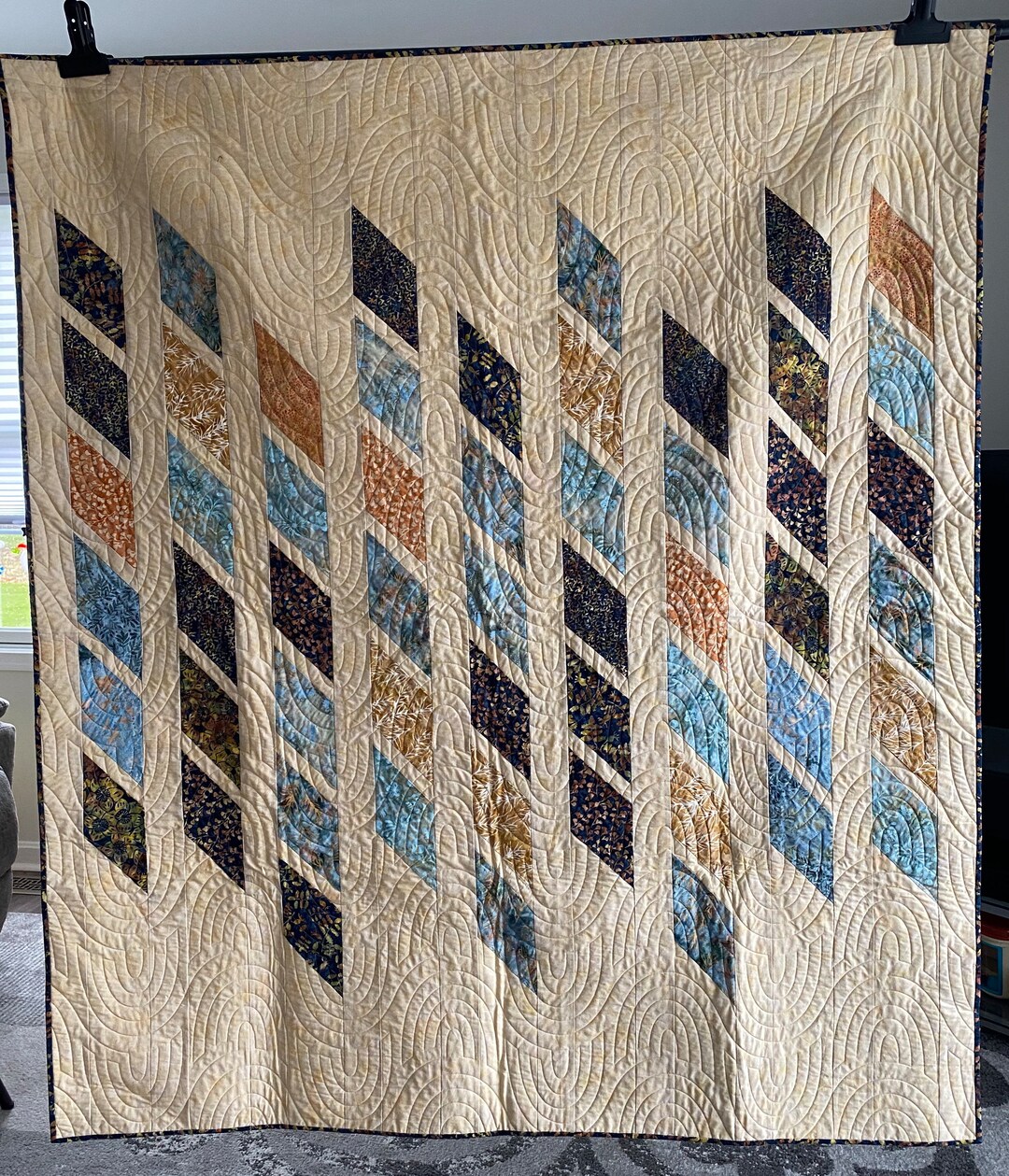Diamond Strip Quilt Etsy