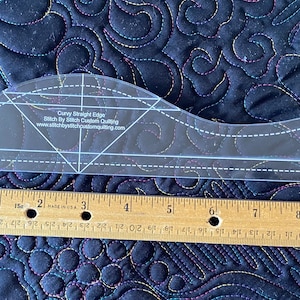 Longarm Ruler - Curvy Straight Edge - Longarm Template