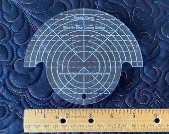 Longarm Ruler - Double Curvy - Longarm Template - circles and half circles plus more