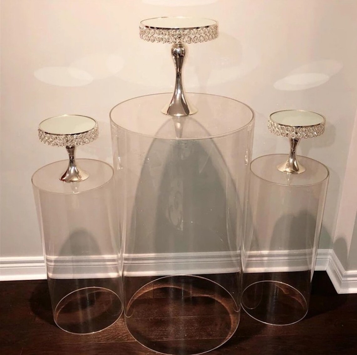 Acrylic Cylinders Pedestals Table Party Event Decoration Etsy