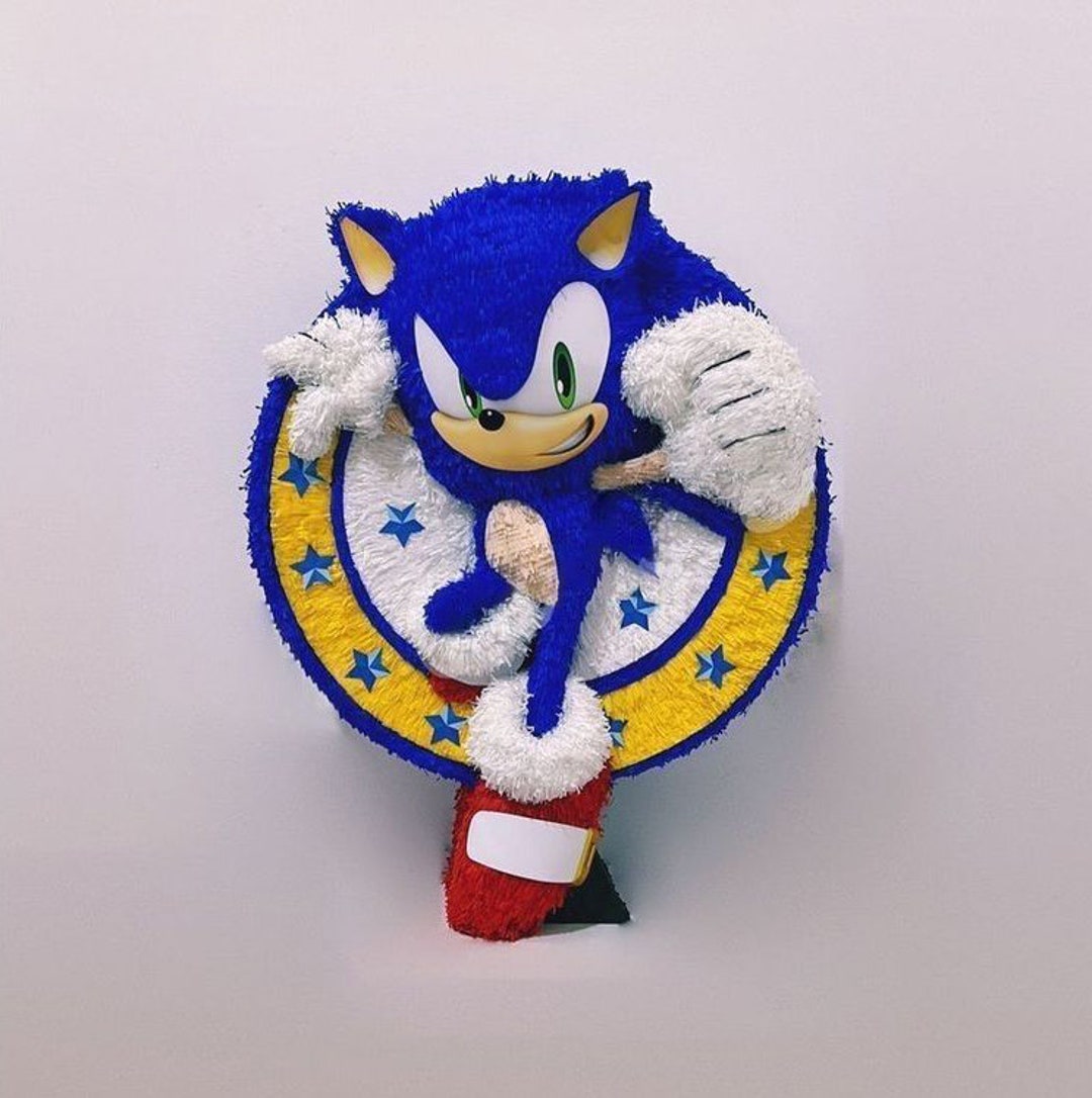 3D Sonic the Hedgehog Piñata Classic Sonic Custom Pinata Table Etsy