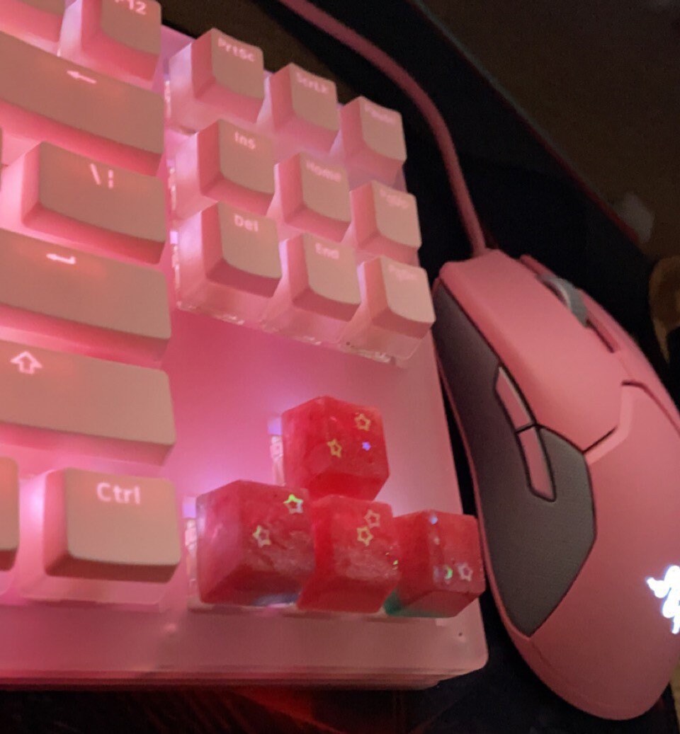 Watermelon Keycaps Keycaps Glitter Keycaps Pink Keycaps Etsy