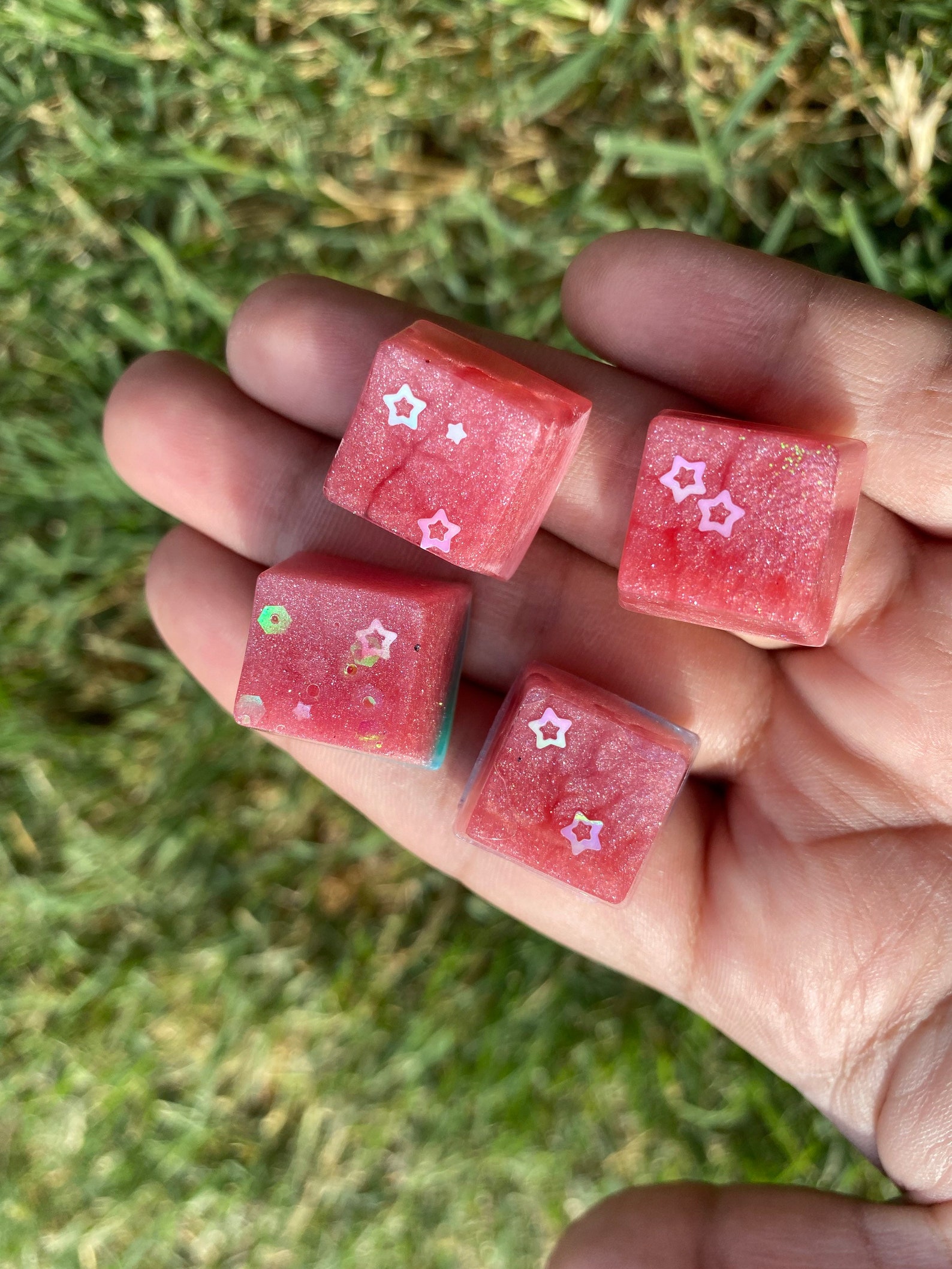Watermelon Keycaps Keycaps Glitter Keycaps Pink Keycaps Etsy