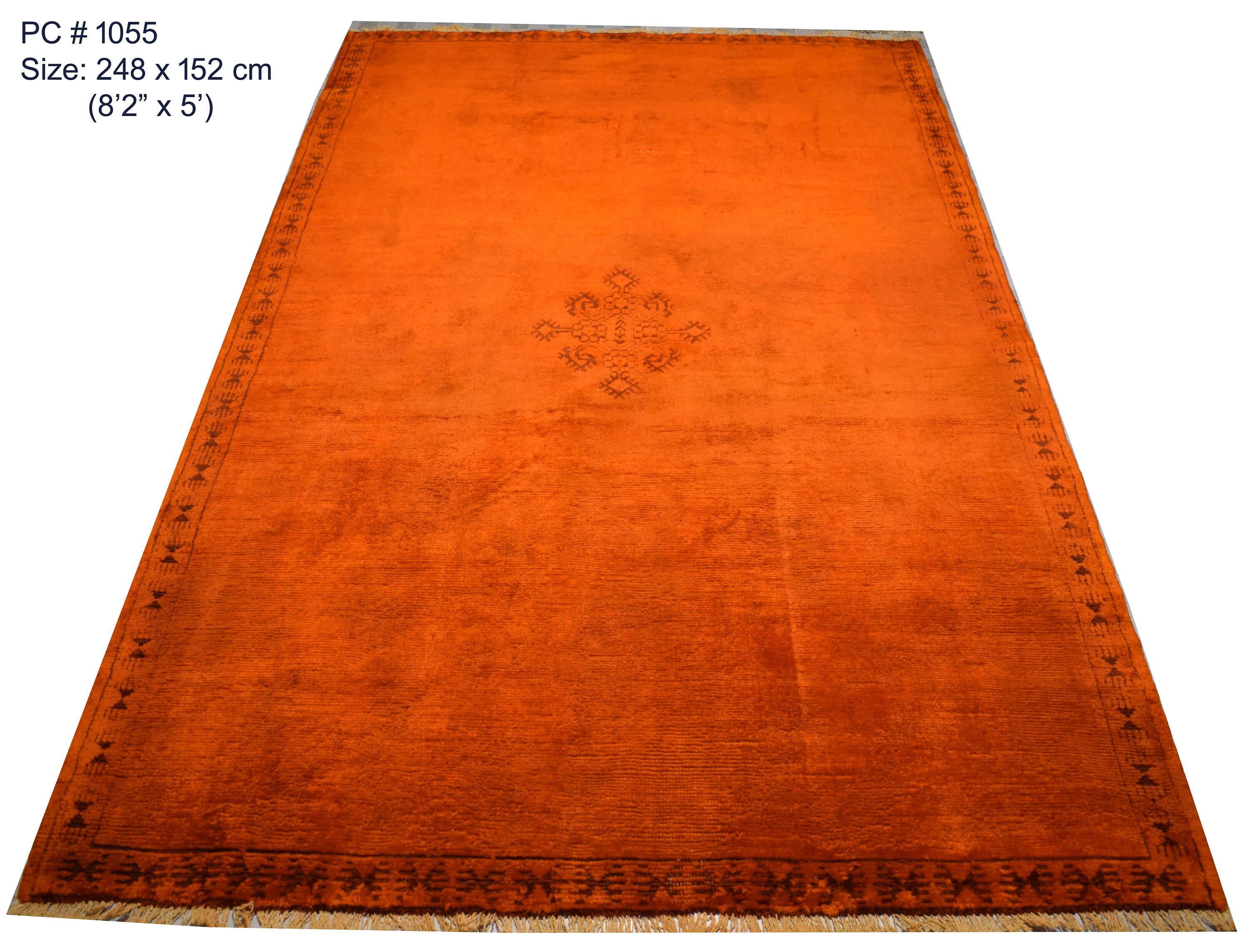 152 x 248 cm Gabbah Teppich Oranger Teppich Boho Teppich | Etsy