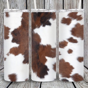 20 or 30oz Tumbler | Cow | Skinny | Straight | Sublimation | Insulated | Brown | Tumbler | Farm | Animal | Gift | Country | Mom