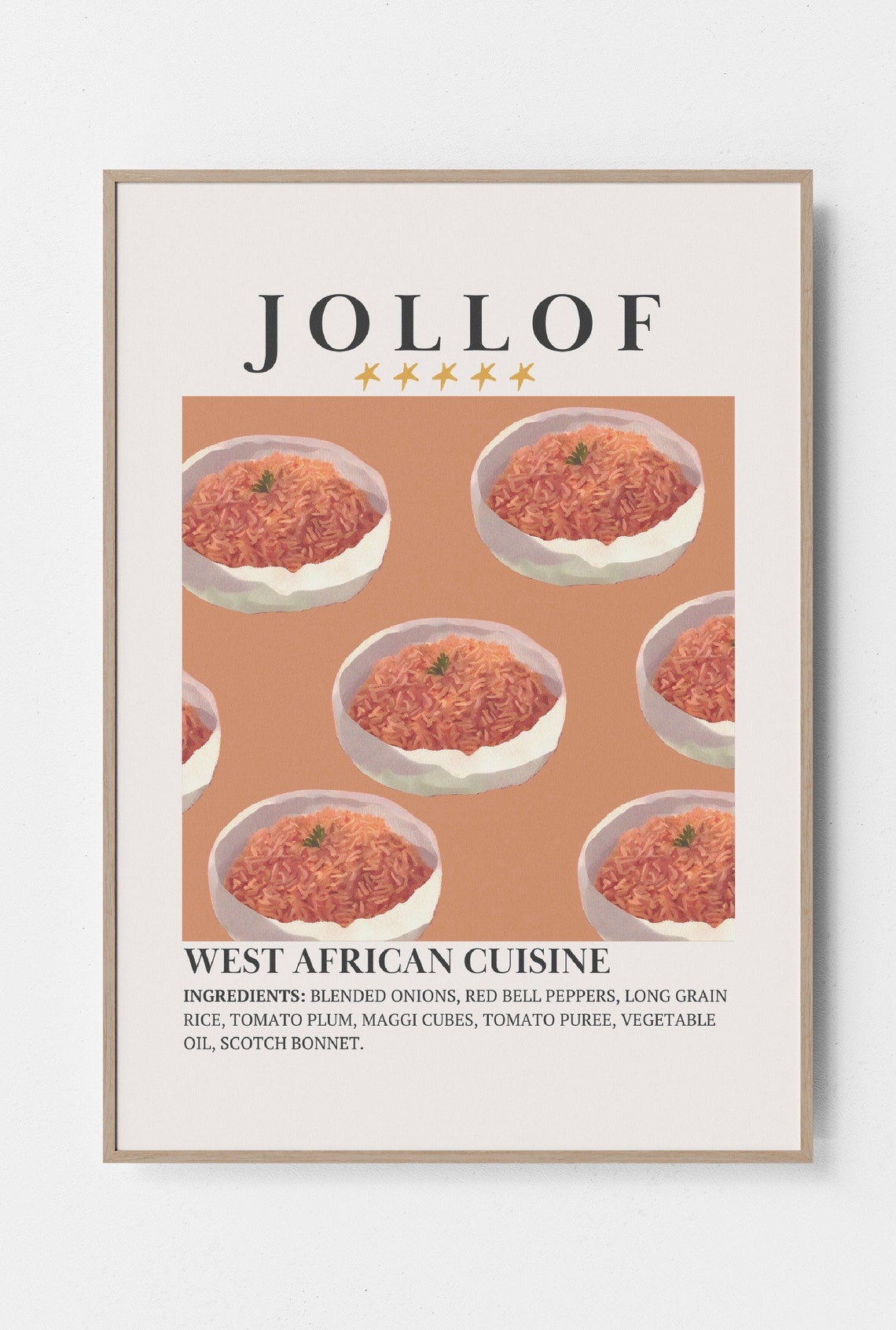 Cultural Prints Black Culture Wall Art jollof cuisine