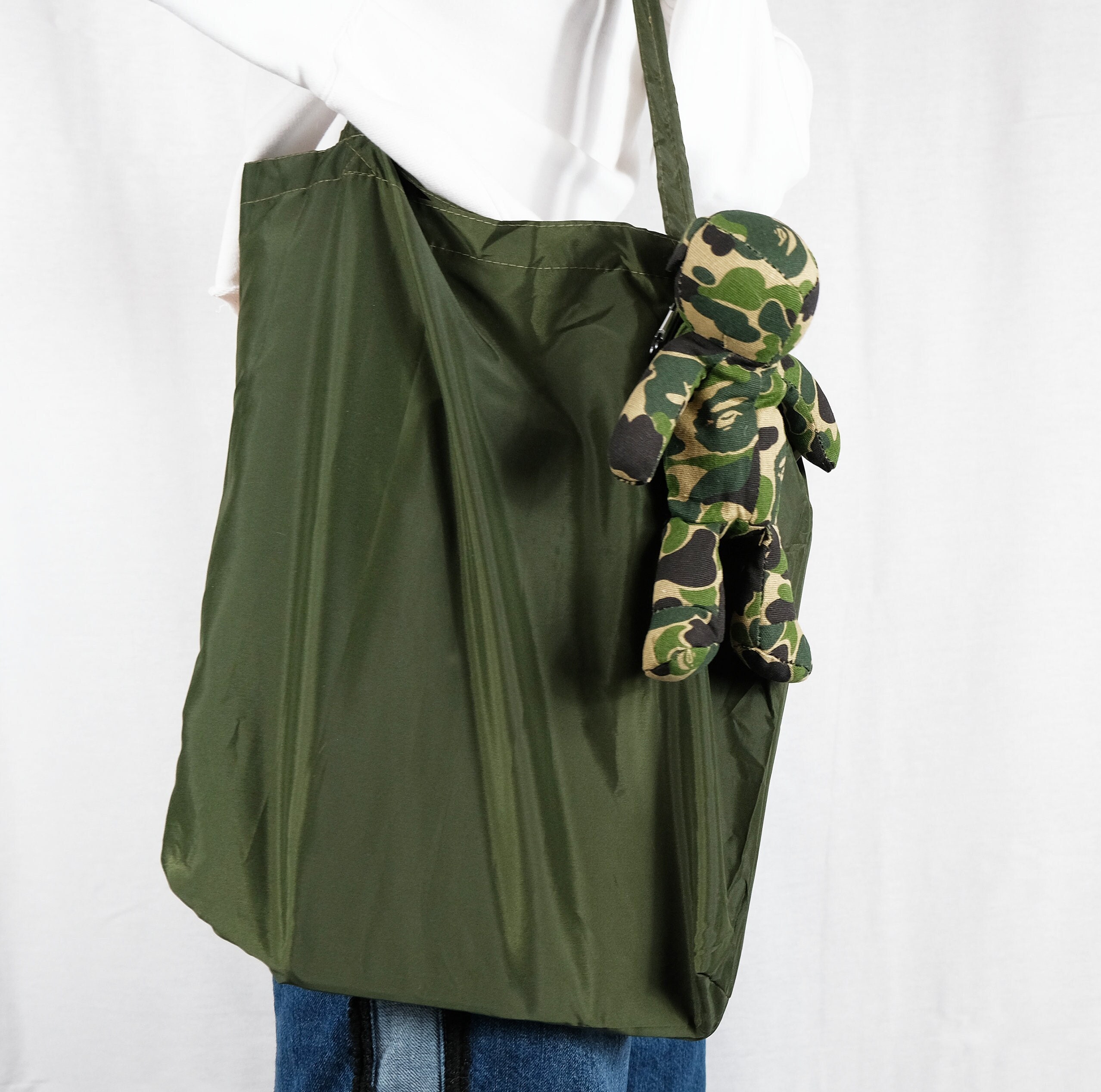 A Bathing Ape BAPE Shoulder Bag Crossbody ABC YELLOW Camo Green BAPESTA  SUPREME