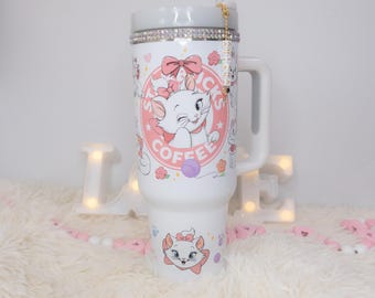 Marie kitty tumbler | Marie Aristocats cup | cute pink tumbler