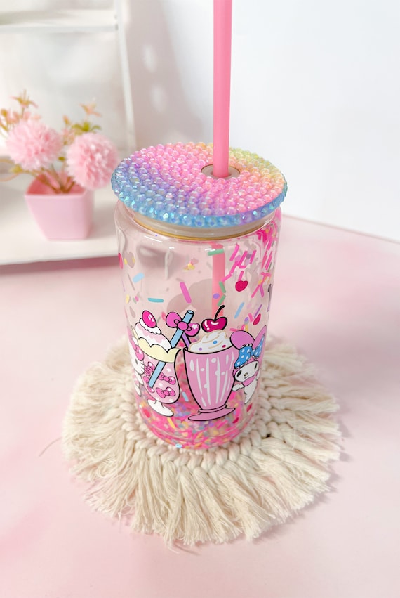 Cute Kitty tumbler | kawaii snowglobe tumbler | gift for her | trending tumbler | snowglobe cup
