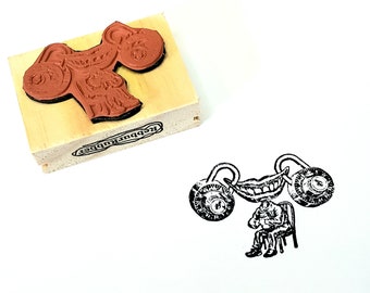 Lip Locked Rubber Stamp