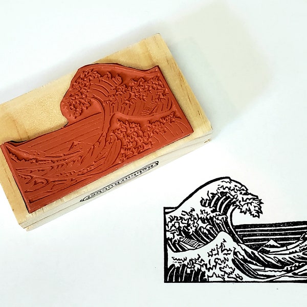The Great Wave Rubber Stamp