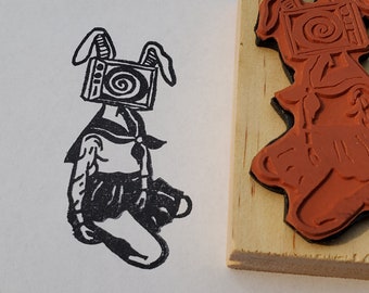 Bunny Ears Rubber Stamp