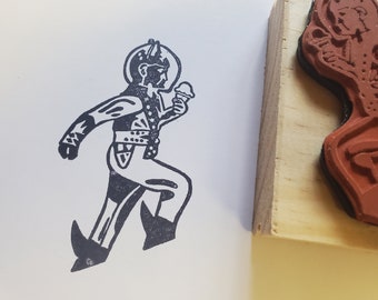 Ice Cream Cone Space Kid Rubber Stamp