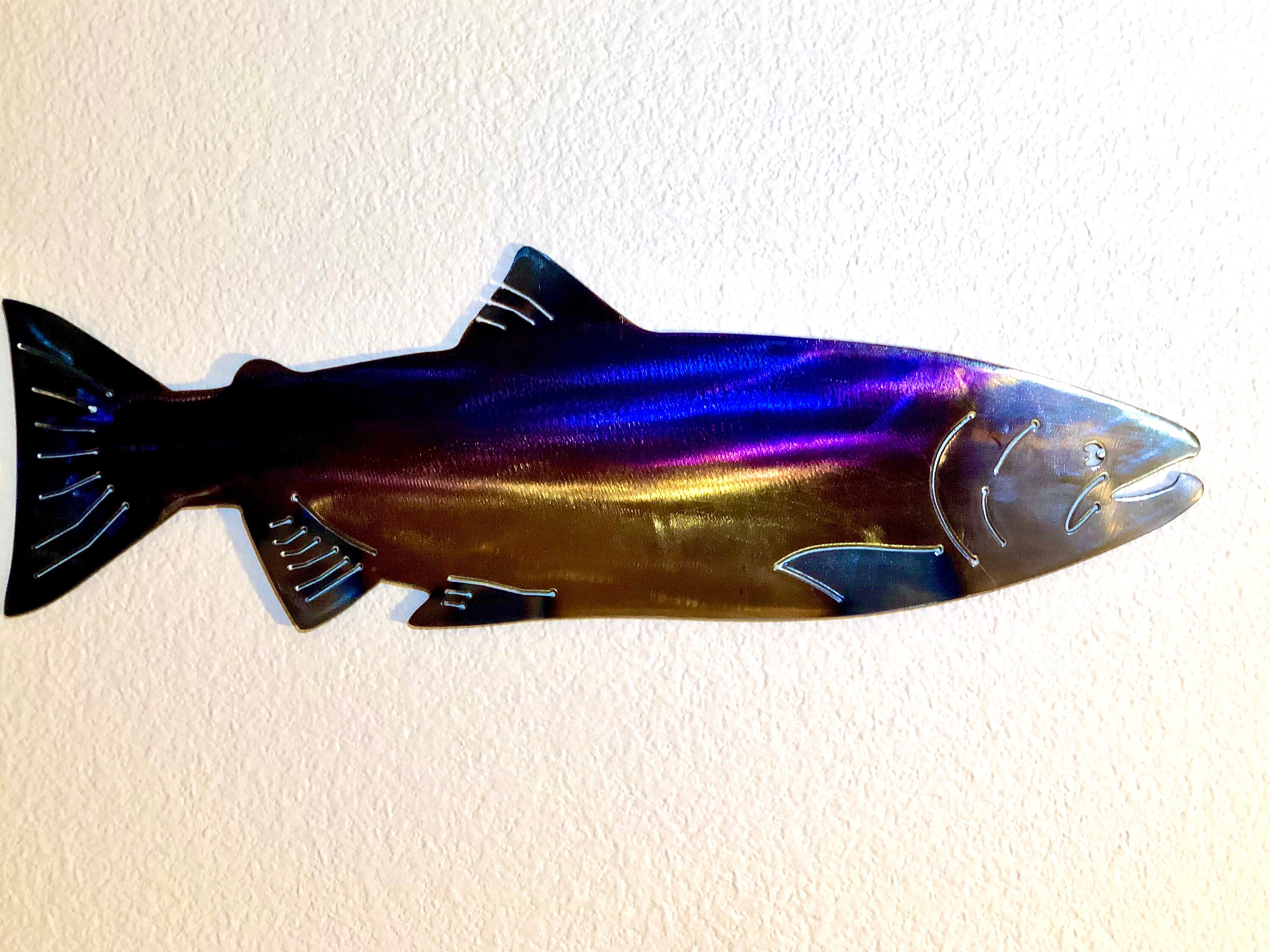 Metal Fish Wall Art Etsy