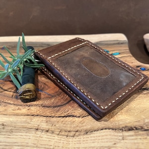 Leather Wallet with Money Clip