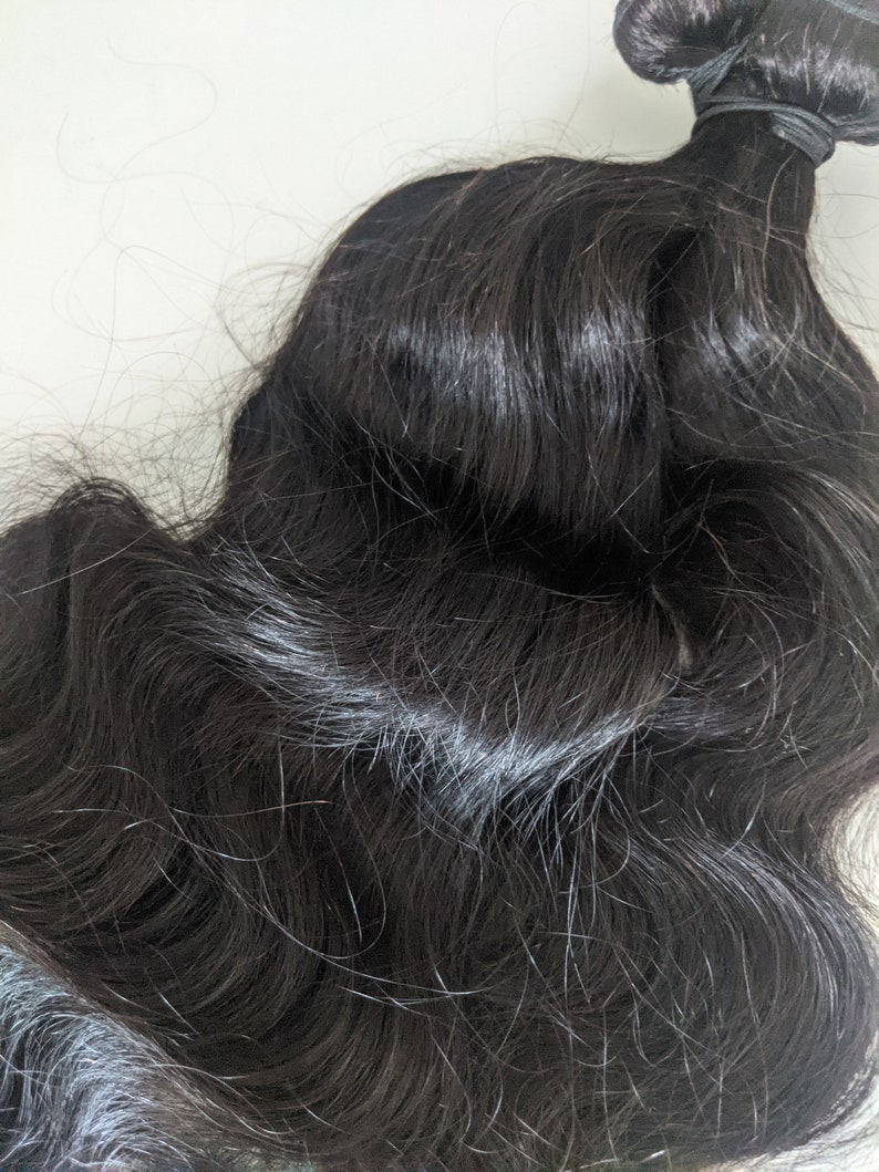 250g Indian raw hair on tresses 50 cm hair extension