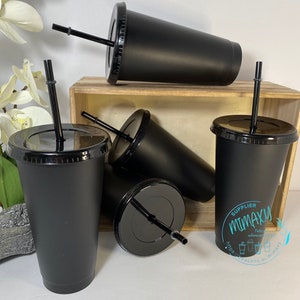 24oz 16oz Black Matte Cold Cups / Blanks / Glitter / Cold Changing Color / venti cups