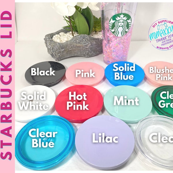 REPLACEMENT LID, Flat lid for Starbucks Venti Tumbler,fit 24oz and 16 oz, clear acrylic tumblers, double wall acrylic tumbler, replacement