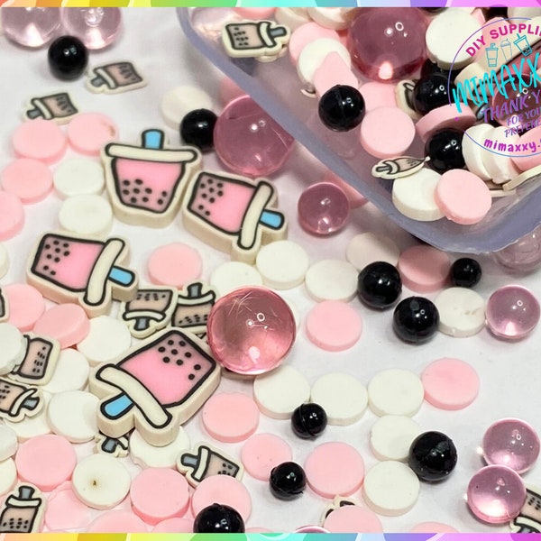 5-10mm Boba Bubble Tea Pearls/Fake Sprinkle/Fimo/Slice Diy/Fake Food/Slime/Snow Globe Tumblers/Deco Topping/Fake Dessert, COFFEE 004