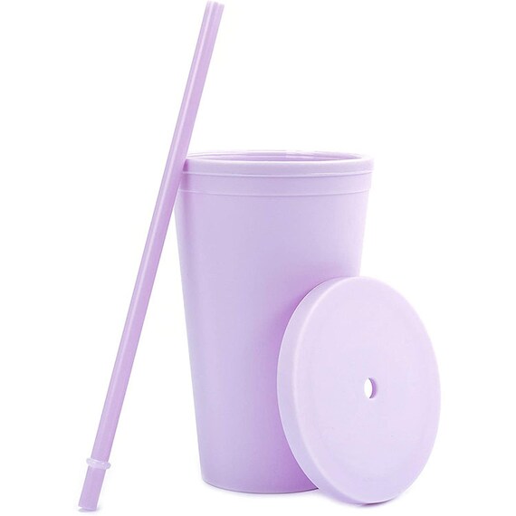 4 Blank Tumblers Venti 22oz Colored Pastel Acrylic Matte Plastic Cups in  Bulk With Lids and Straws for DIY, Wholesale purple 