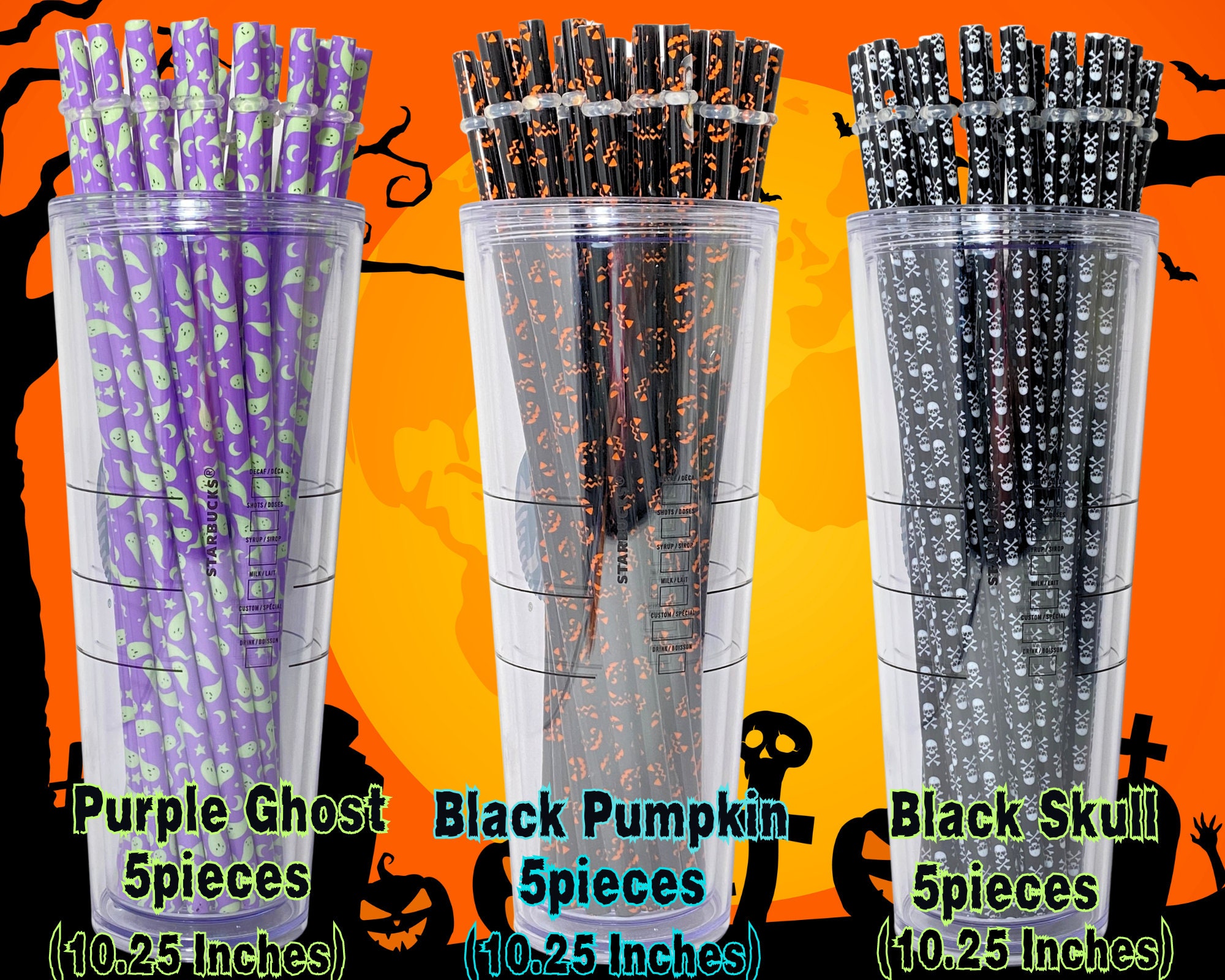 SET of 5 SWIRL STRAW for Starbucks Tumbler, Reusable Crystal Replacement  11/10.25/9.25 In, Plastic Crystal Straw,reusable Straw, Diy, Crafts 